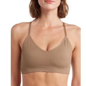 Good American Seamless Chunky Rib Bra